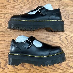 Dr. Martens Black Bethan leather Women's Platform Mary Jane Shoes